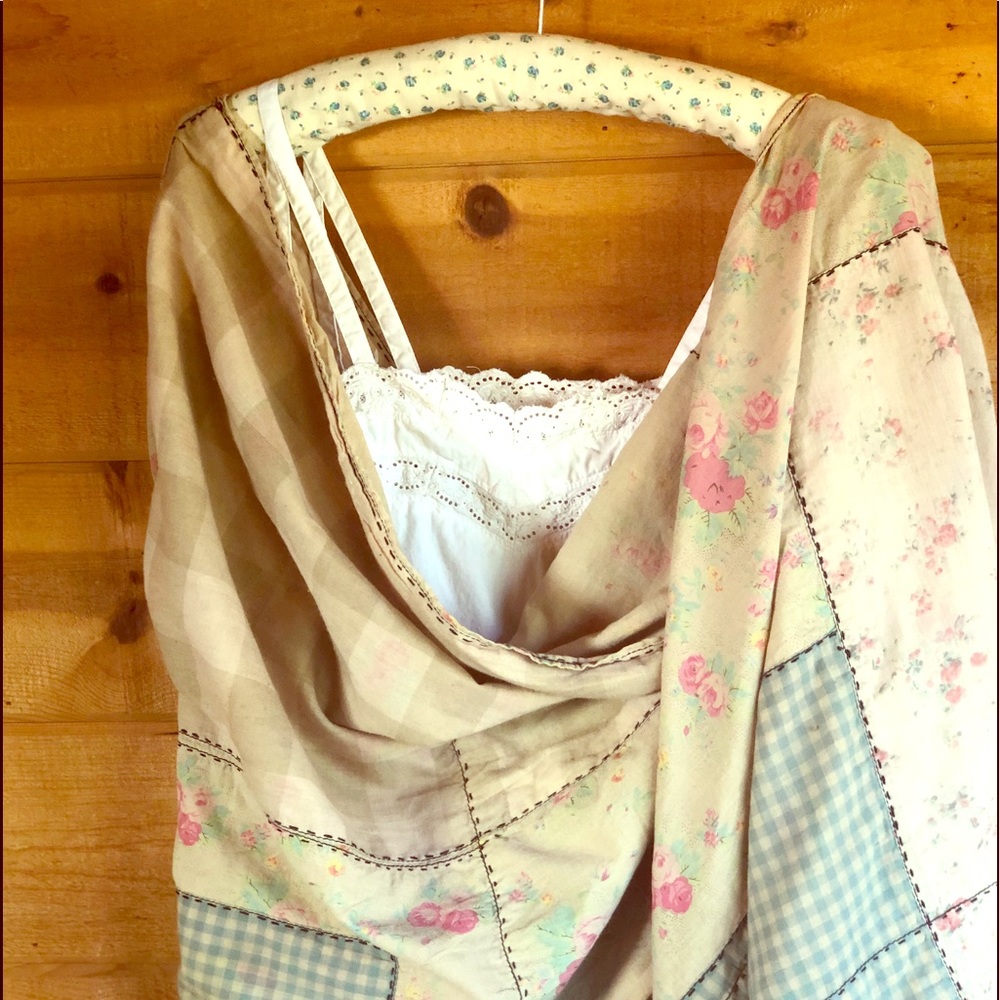 Magnolia Pearl crazy quilt patchwork shawl scarf